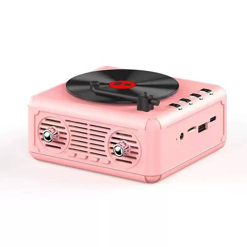 Retro Vinyl Speaker: Wooden