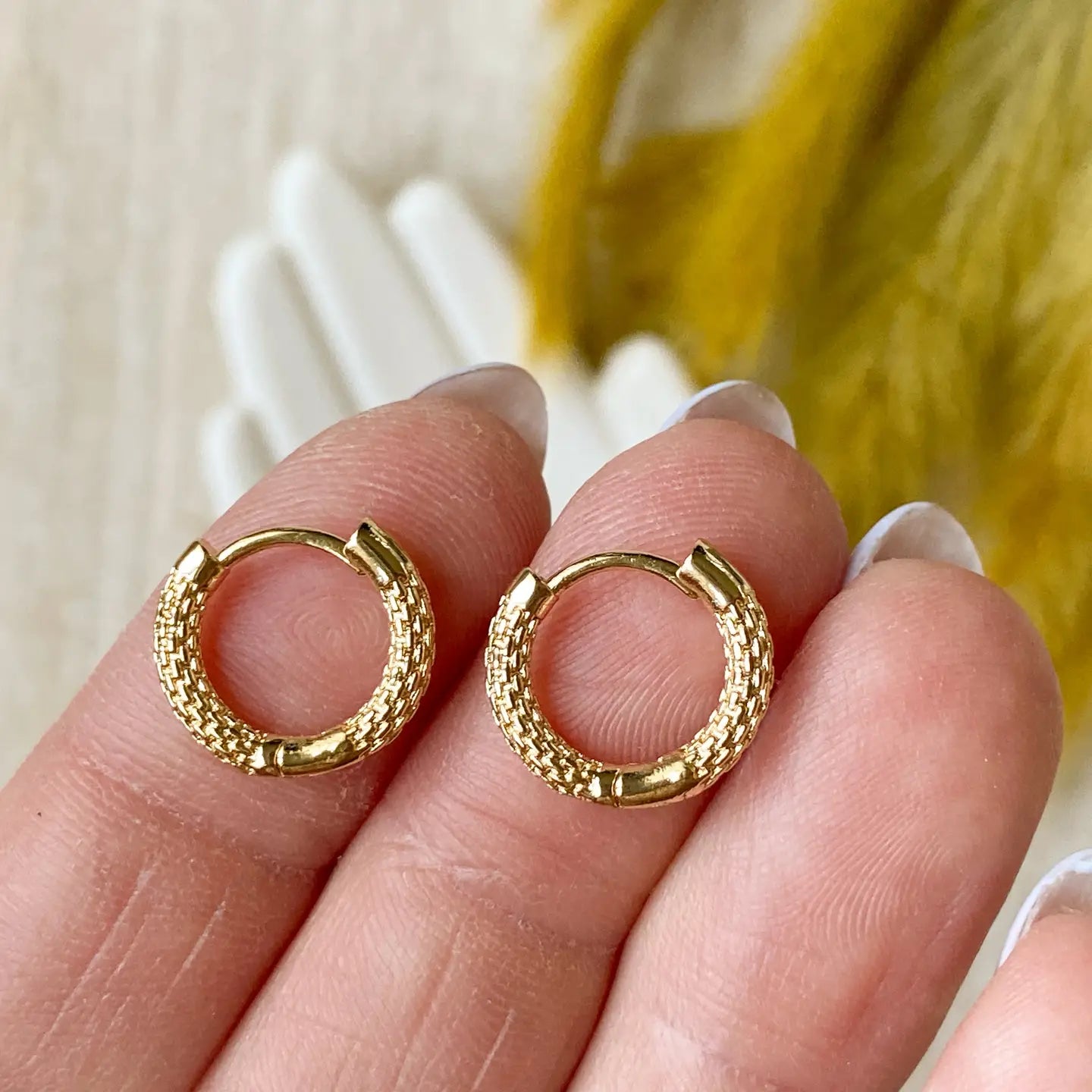 Snake Skin Hoops