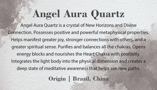 Crystal Information Cards - Angel Aura Quartz