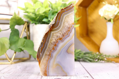 Natural Agate Bookend Pair