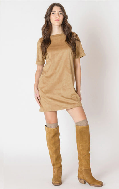 Suede Shift Dress