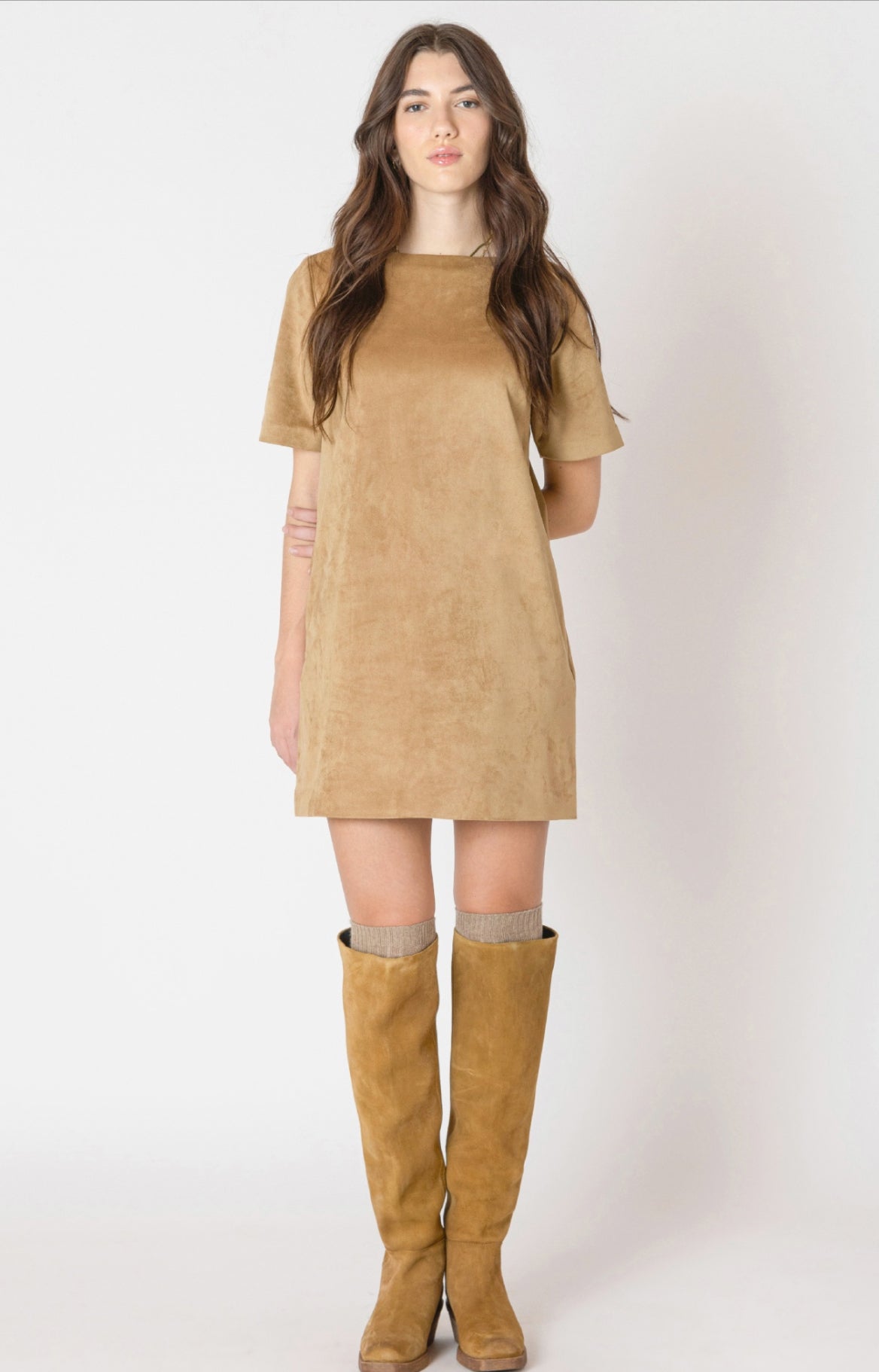 Suede Shift Dress