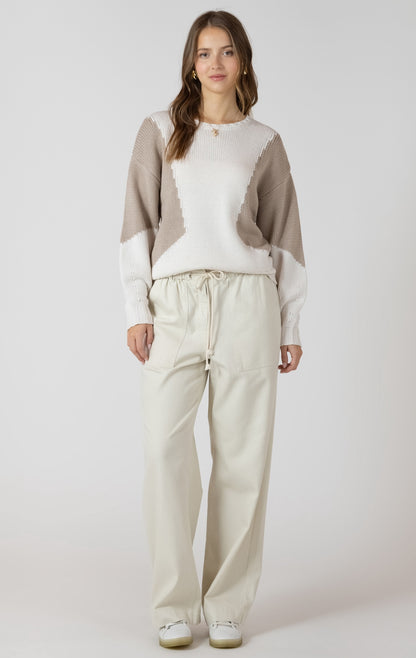 Colour Block Crewneck Sweater