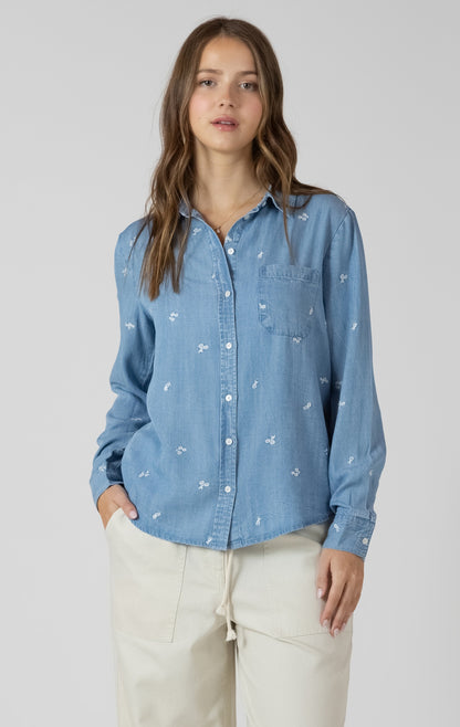 Embroidered Button Up Shirt