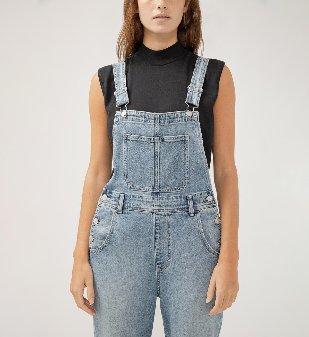 90s Baggy Straight Leg Overall Jeans