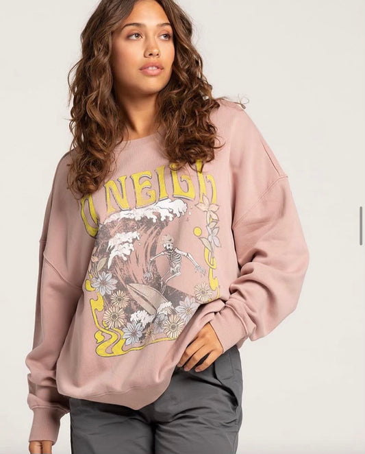 PINK PULLOVER SWEATSHIRT