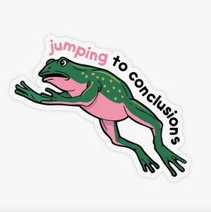 Jumping To Conclusions | Funny Frog Magnet