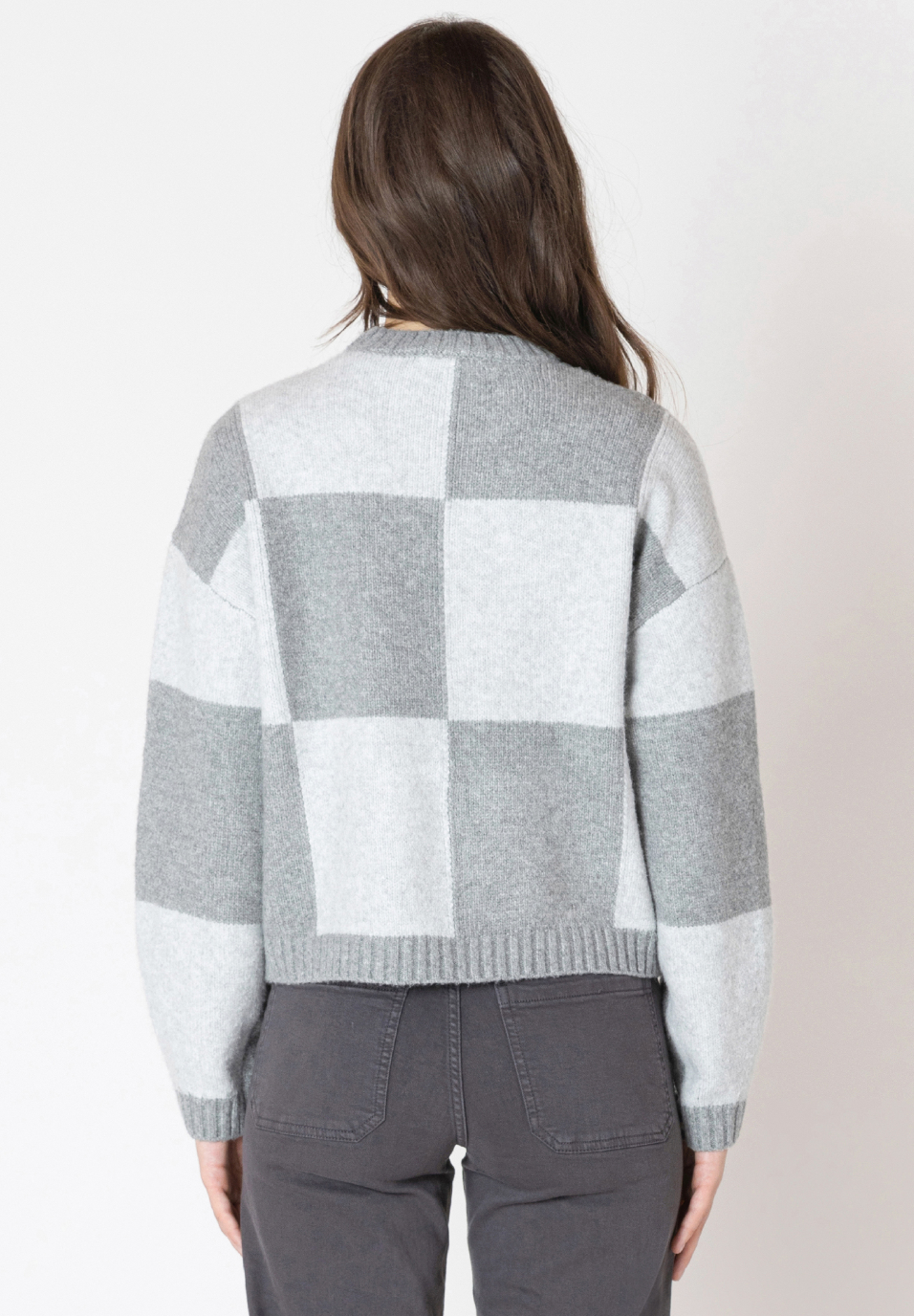 Heather Grey Colour Block Sweater