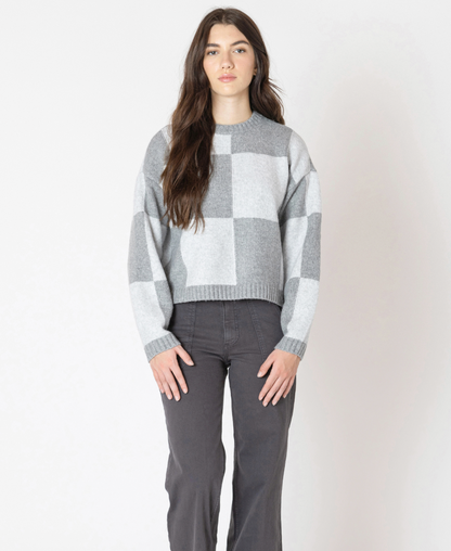 Heather Grey Colour Block Sweater