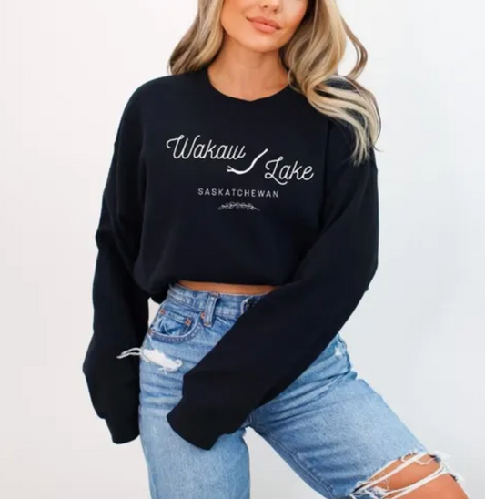Wakaw Lake Crewneck - Black