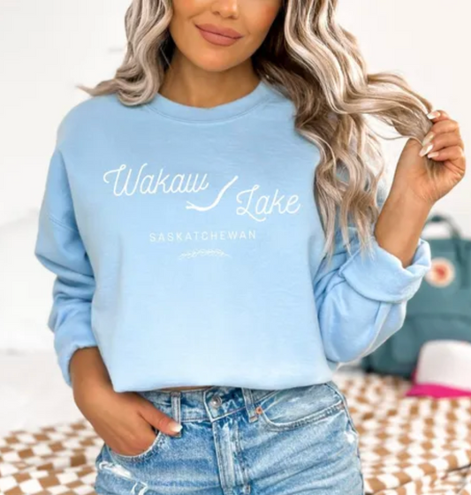 Wakaw Lake Crewneck - Light Blue