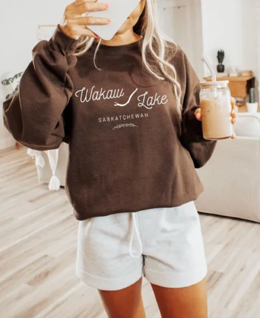Wakaw Lake Crewneck - Brown