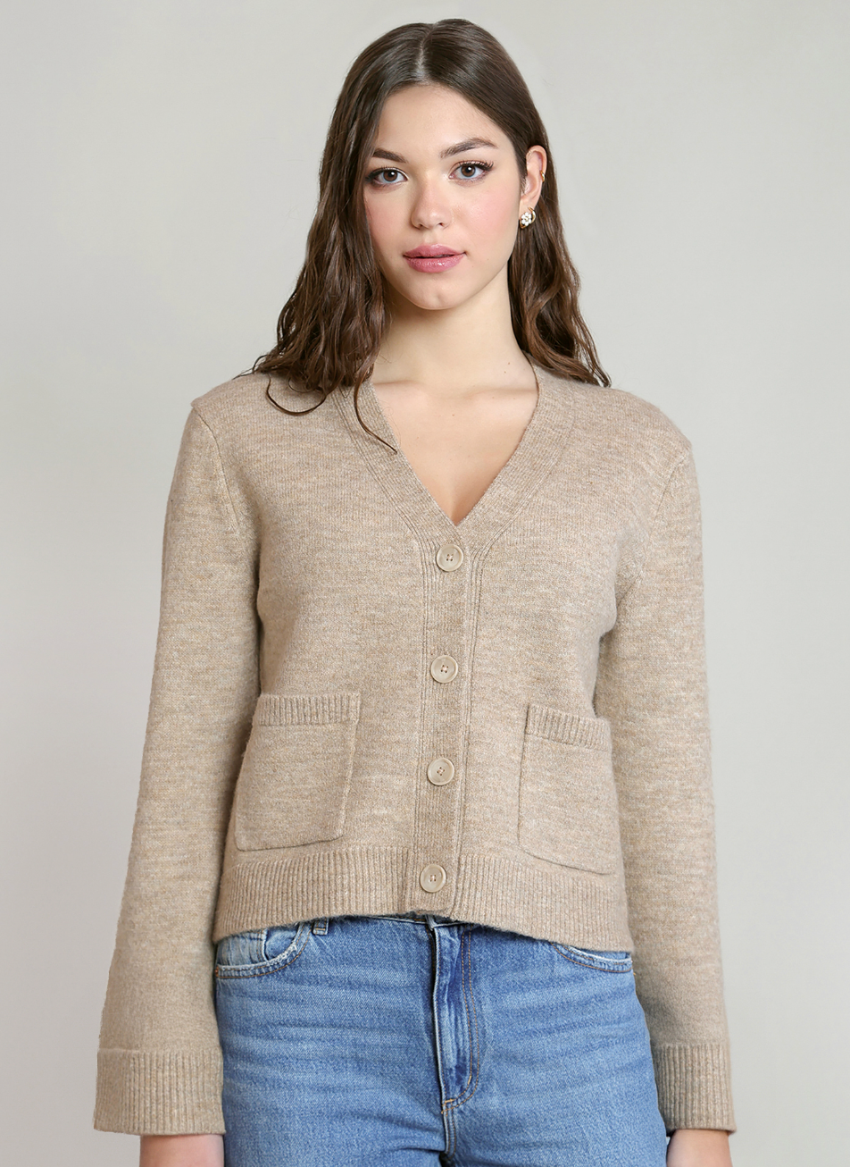 DEX - PATCH POCKET CARDIGAN