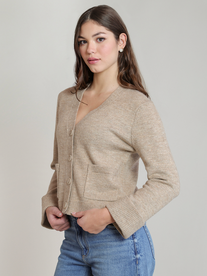 DEX - PATCH POCKET CARDIGAN