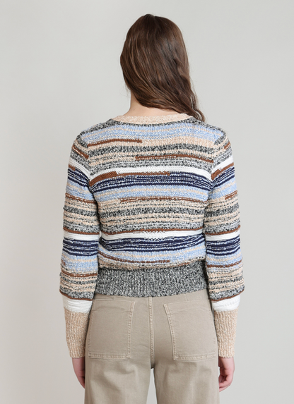 DEX - MELANGE STRIPED CARDIGAN