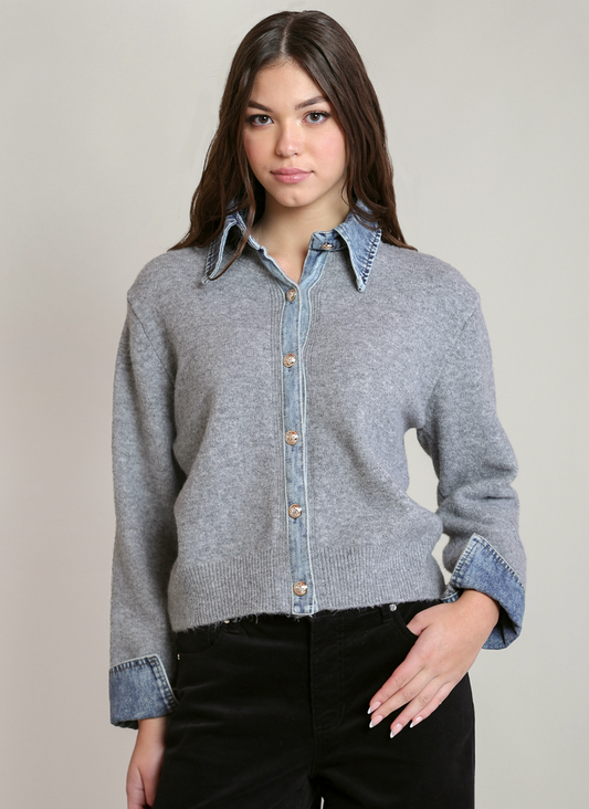 DEX - Light Grey Denim Sweater