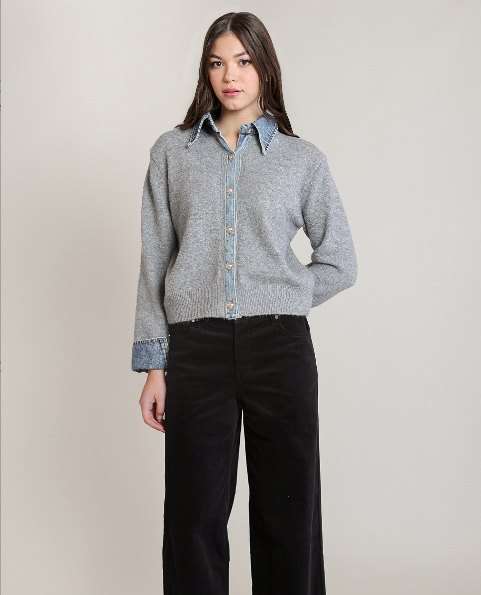 DEX - Light Grey Denim Sweater