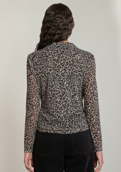 DEX - LEOPARD MESH SHIRT