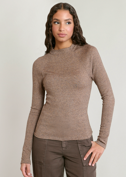 DEX - RAGLAN LONG SLEEVE Light Brown