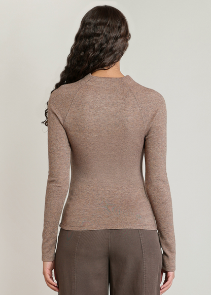 DEX - RAGLAN LONG SLEEVE Light Brown