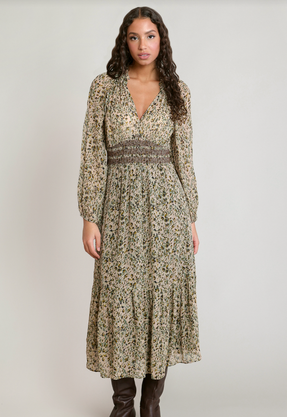 DEX - SMOCKING WAIST DRESS