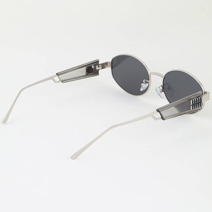 Tortoise Tile Round Frame Sunglasses: MIX