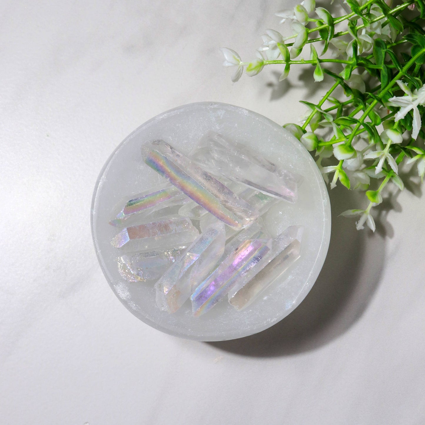 Angel Aura Crystal Quartz Points - 12 Pcs