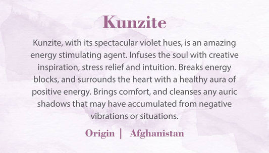 Crystal Information Cards - Kunzite
