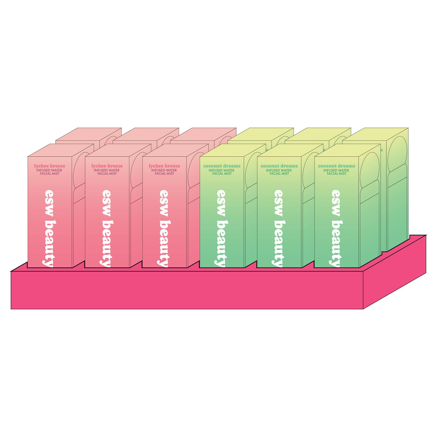 Pink Modular Display: Display Only (Not Filled)
