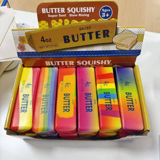 Colorful Butter Squishy PU Slow Rising Stress Relief Toy: Colorful Butter