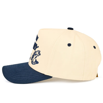 C.C CATCH OF THE DAY Embroidered Letter Two Tone Trucker Hat: Black