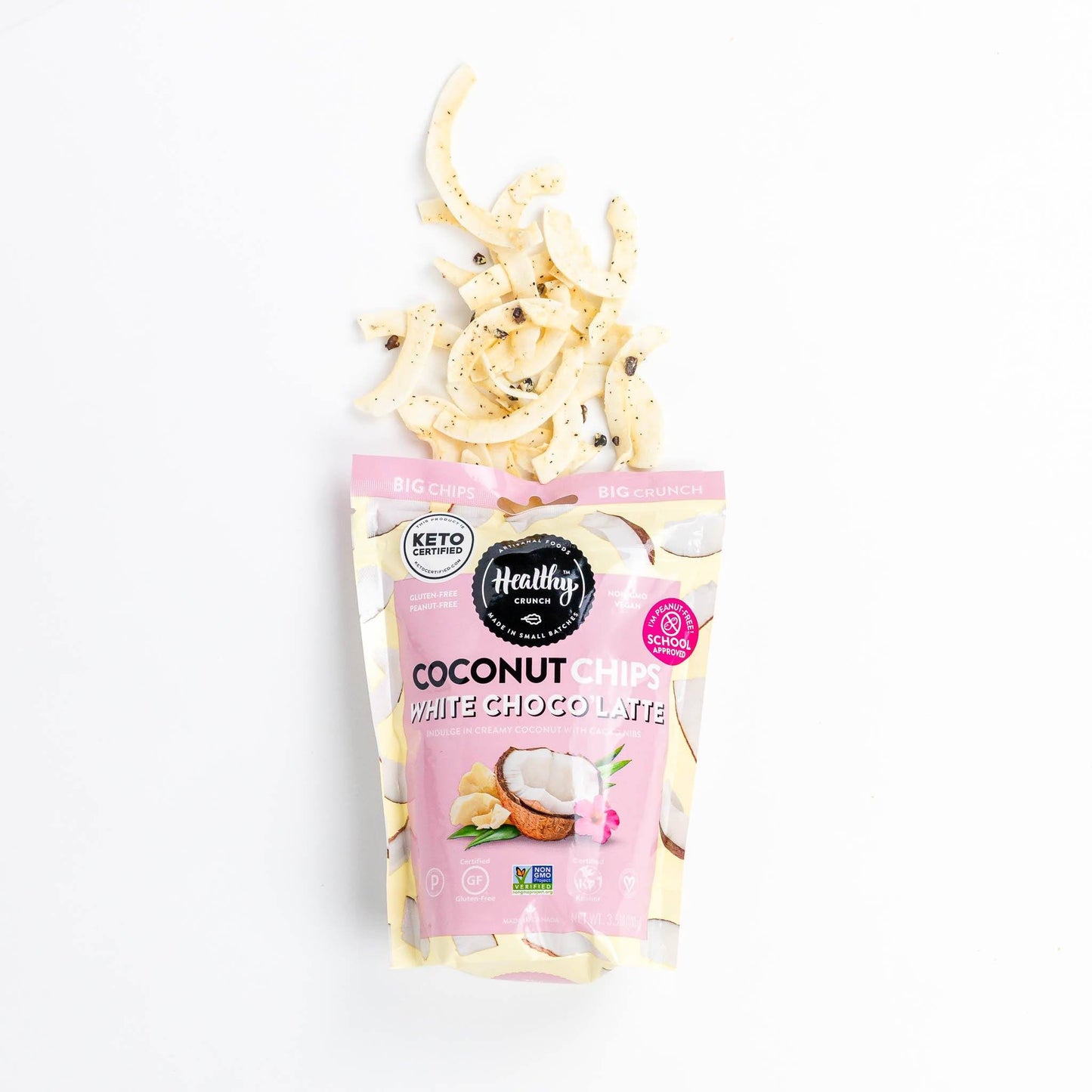 White Choco'Latte Coconut Chips: 6-Pack