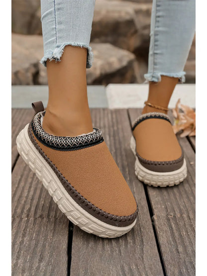 Patchwork Plush Slipper