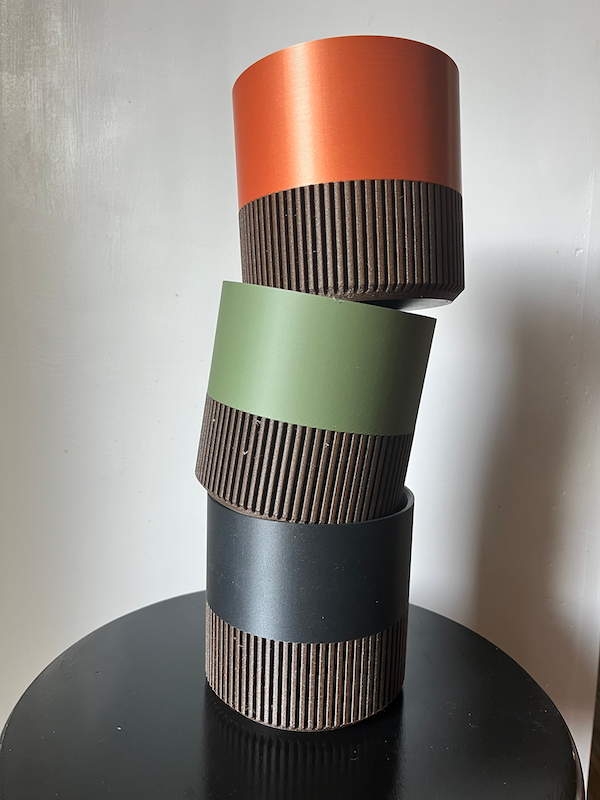 Two-Toned Cedar & Colour Plant Pot | Mid Century Inspired  : White / Small