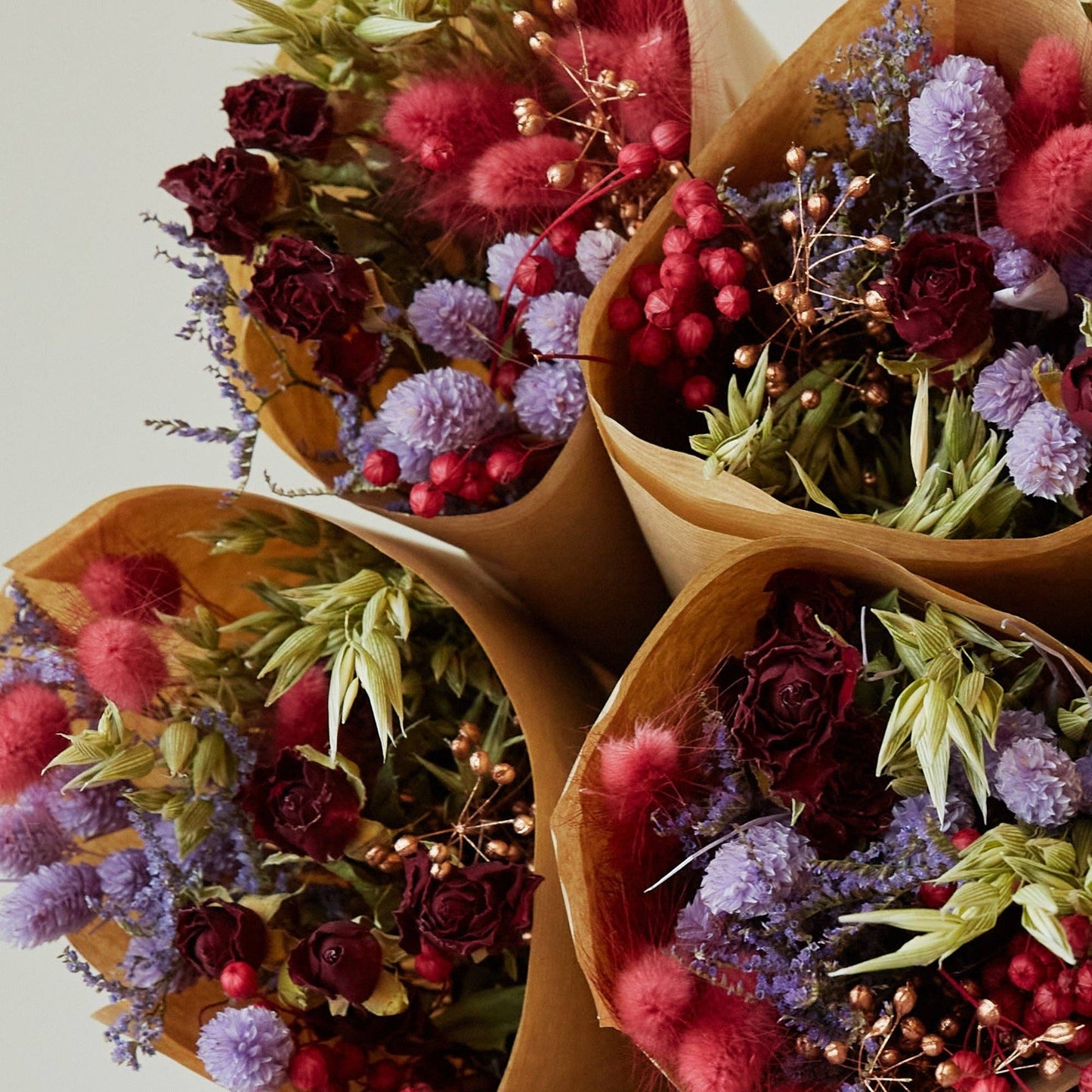 Market More Dried Flowers Bouquet – Red Romance