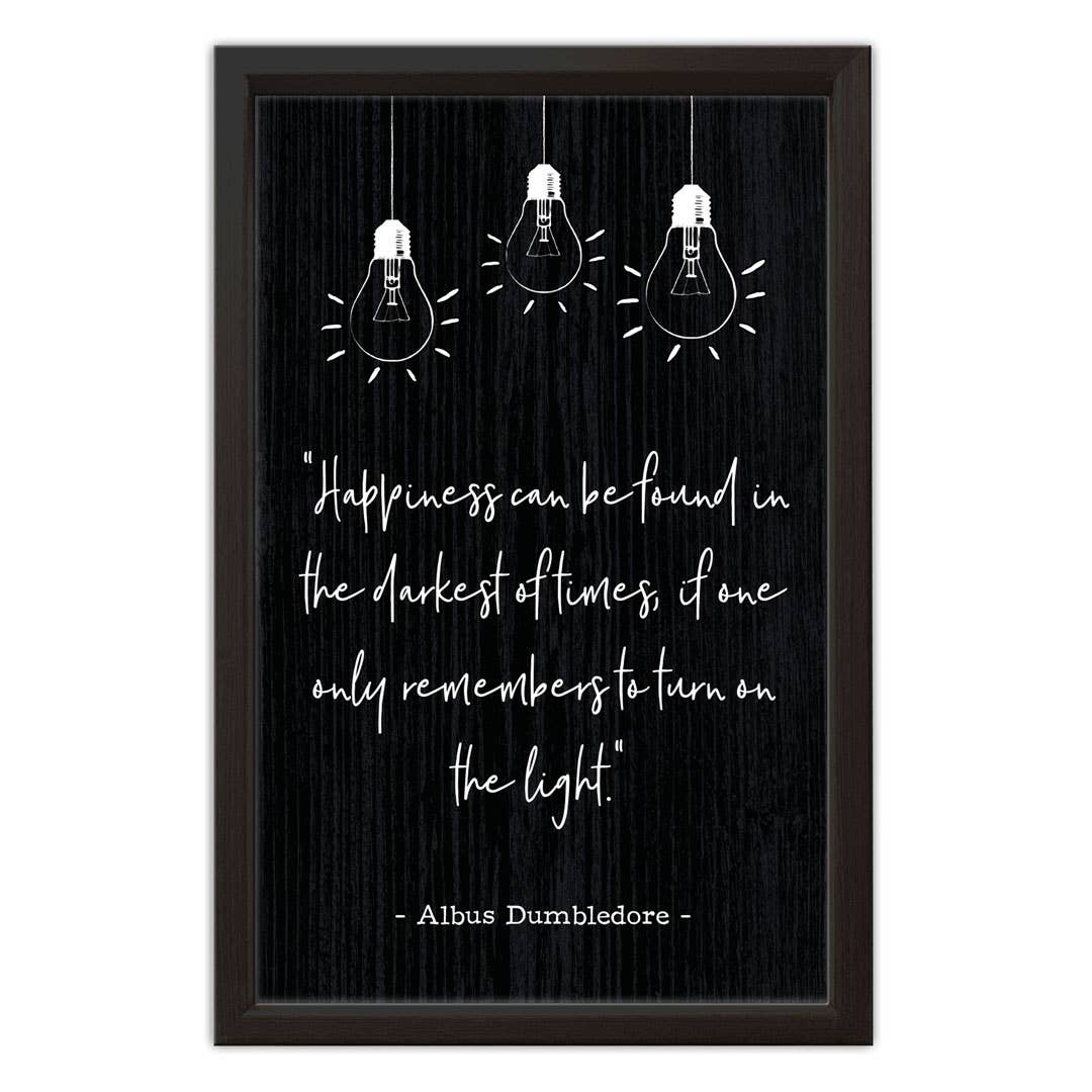 Happiness can be Found | Wood Sign: Black