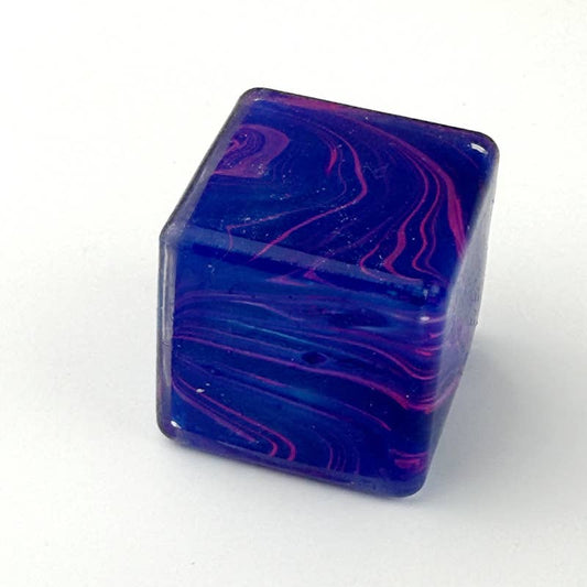 Marble Ice Cube Squishy Slow Rising Stress Toy: Blue Marble / 2.2 in