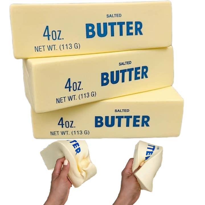 Soft Butter Stick Squishy Realistic Slow Rising Toy: Butter Bread Slow Rising(dia:10cm) / ONE SIZE