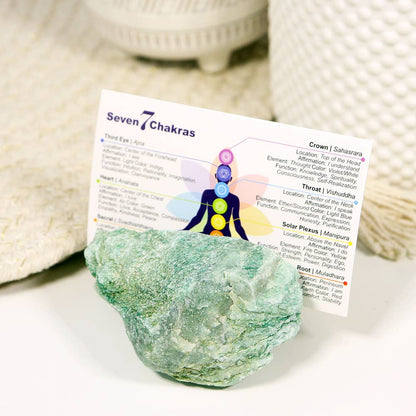 Natural Crystal Card Holder - Large Fuchsite Stone