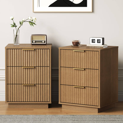 3-Drawer Low Storage Cabinet: Black
