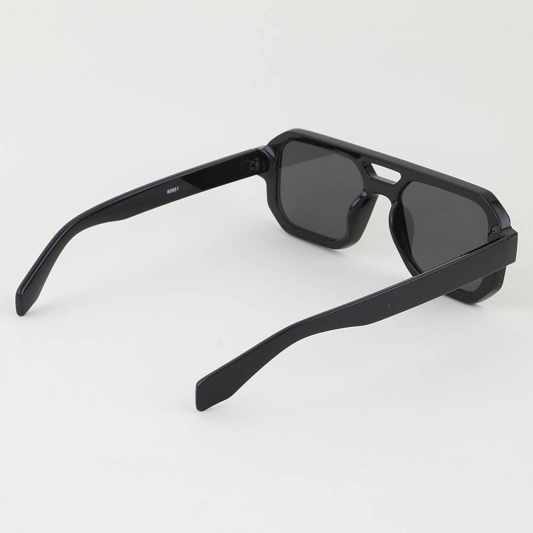 Bright Tortoise Aviator Block Sunglasses: MIX