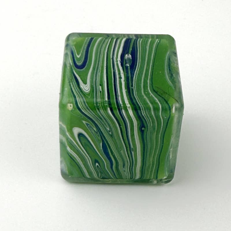 Marble Ice Cube Squishy Slow Rising Stress Toy: Orange Marble / 2.2 in