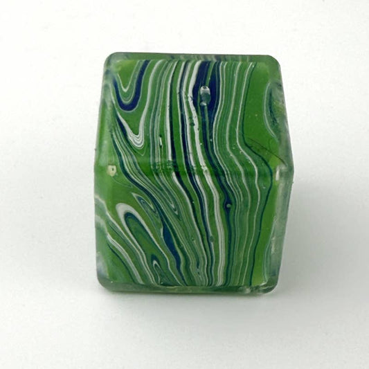 Marble Ice Cube Squishy Slow Rising Stress Toy: Green Marble / 2.2 in
