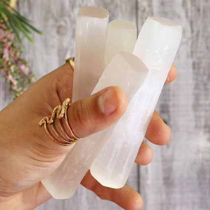 Natural Selenite Crystal Wand | Selenite Crystal