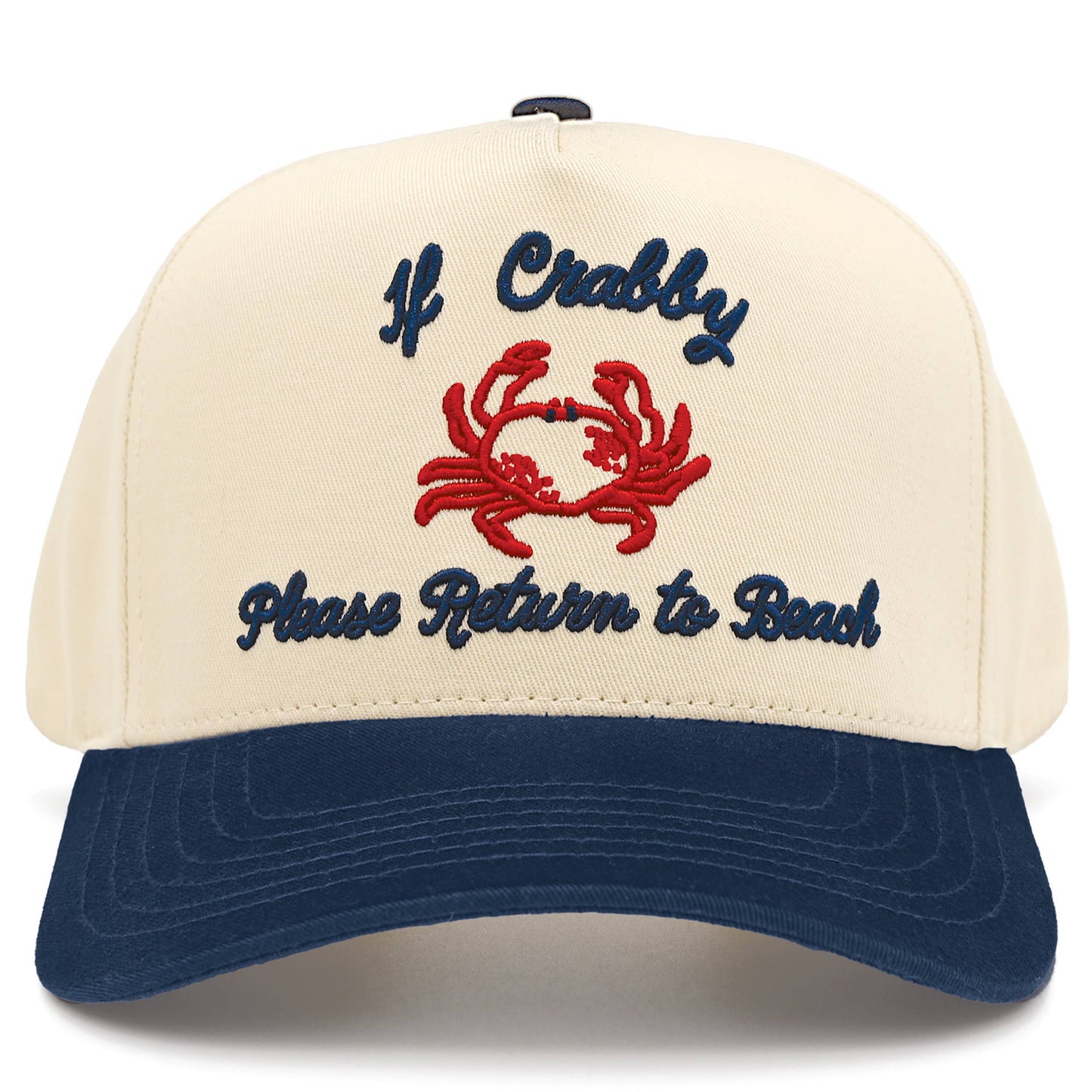 C.C IF CRABBY PLEASE RETURN TO BEACH Two Tone Trucker Hat