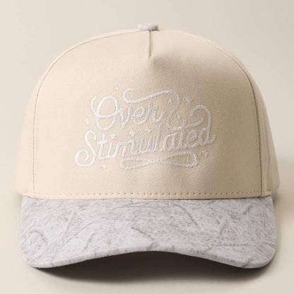 Over Stimulated Embroidered Two-Tone Trucker Hat: LEOPARD / ONE SIZE