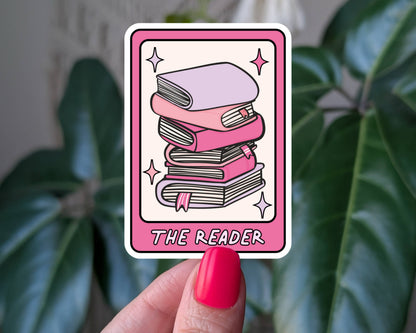 The Reader Tarot-Inspired Book Stack Sticker: Loose