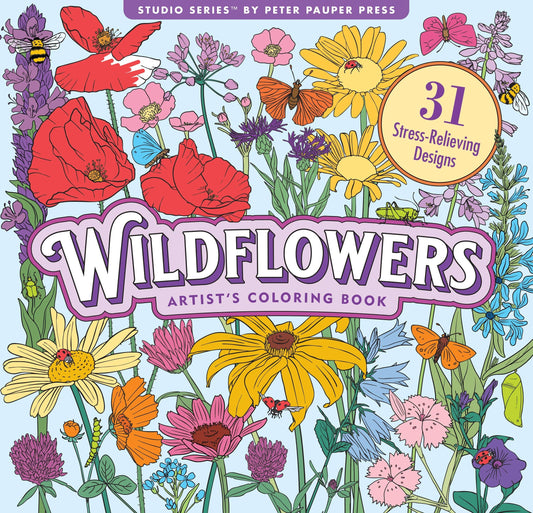Wildflowers Adult Coloring Book