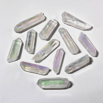 Angel Aura Crystal Quartz Points - 12 Pcs