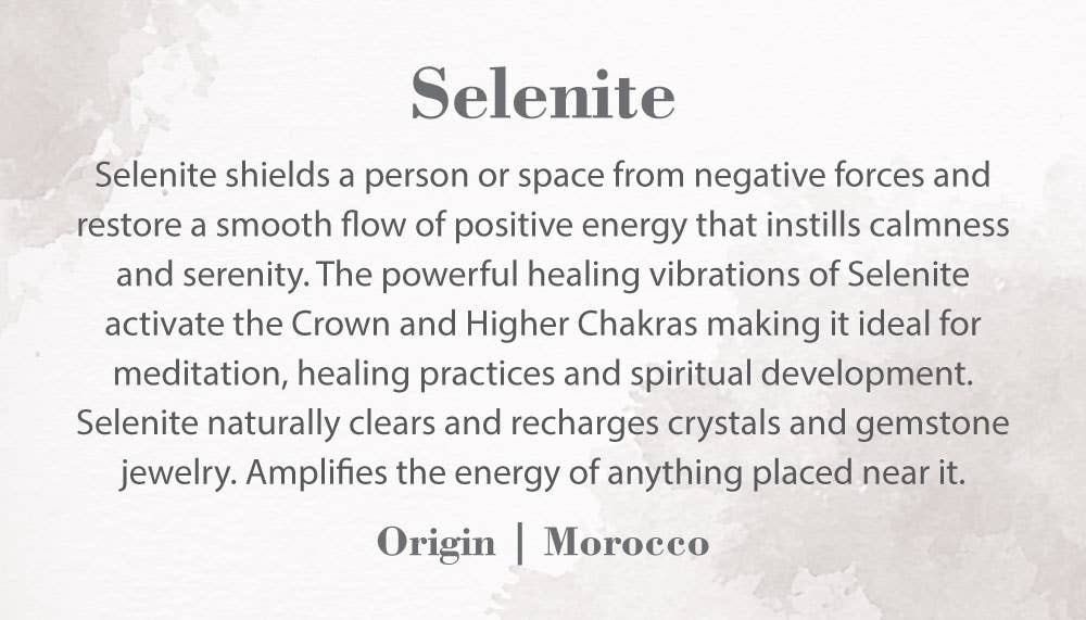 Crystal Information Cards - Selenite